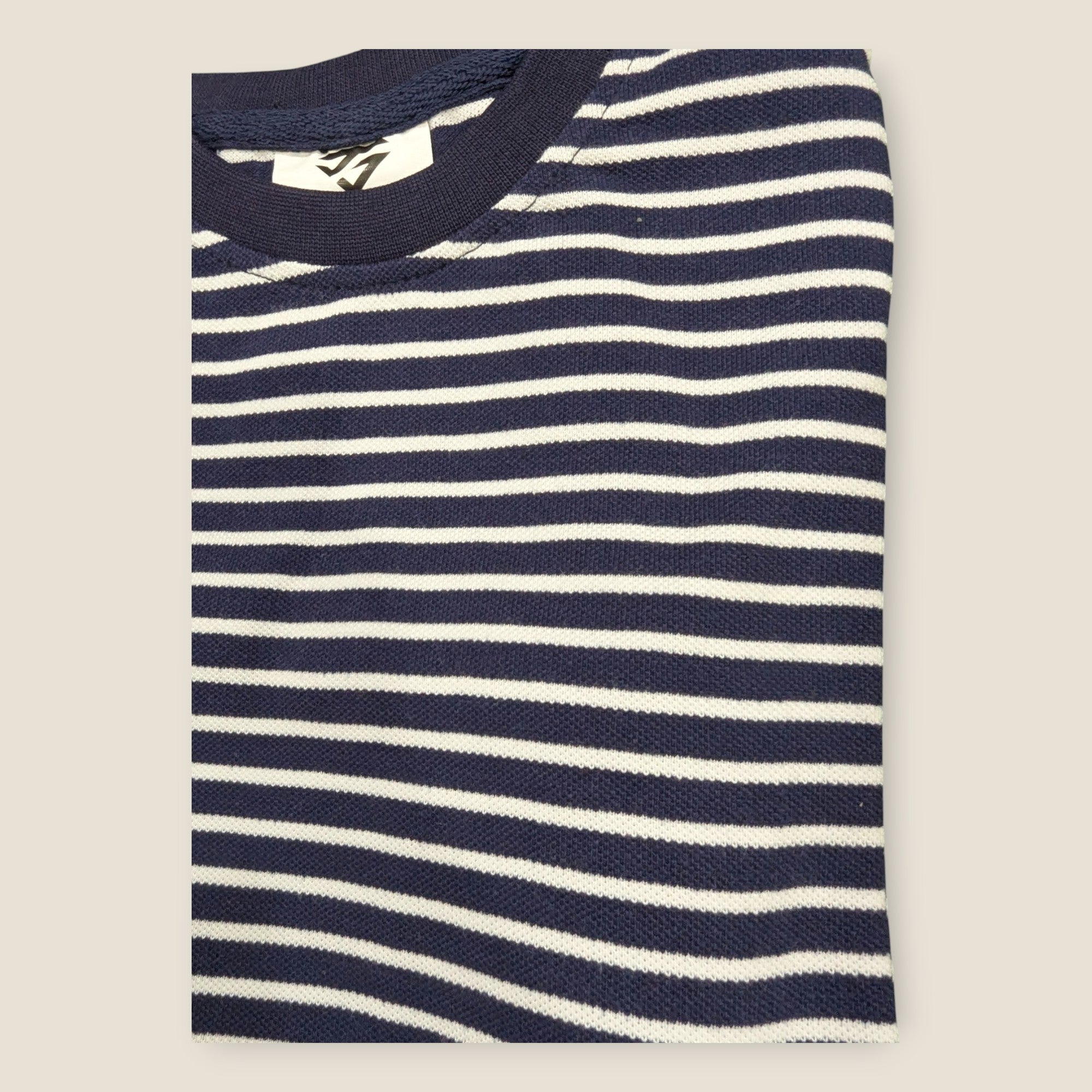 Navy Striped Kids Crew Neck T-Shirt & Shorts Set