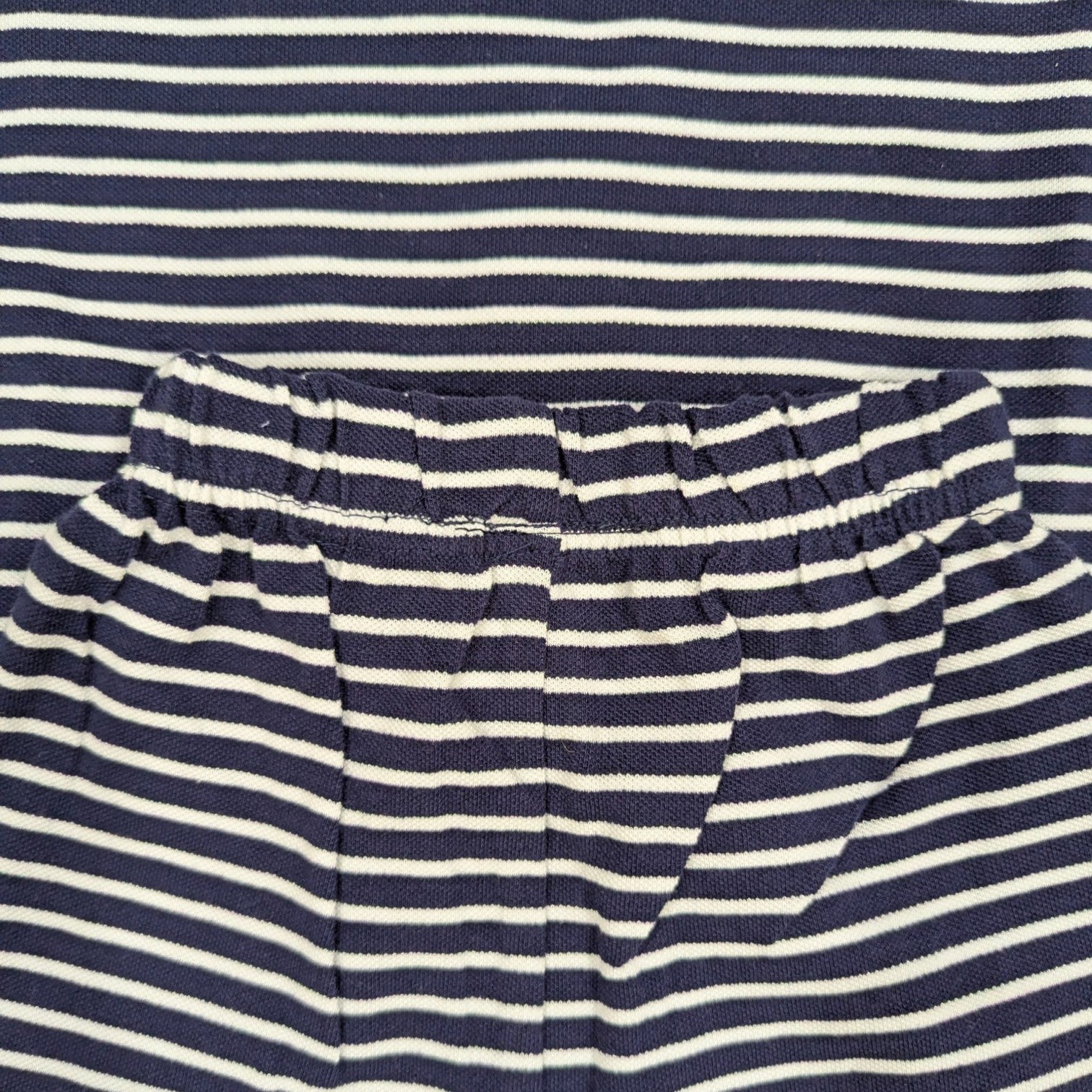 Navy Striped Kids Crew Neck T-Shirt & Shorts Set