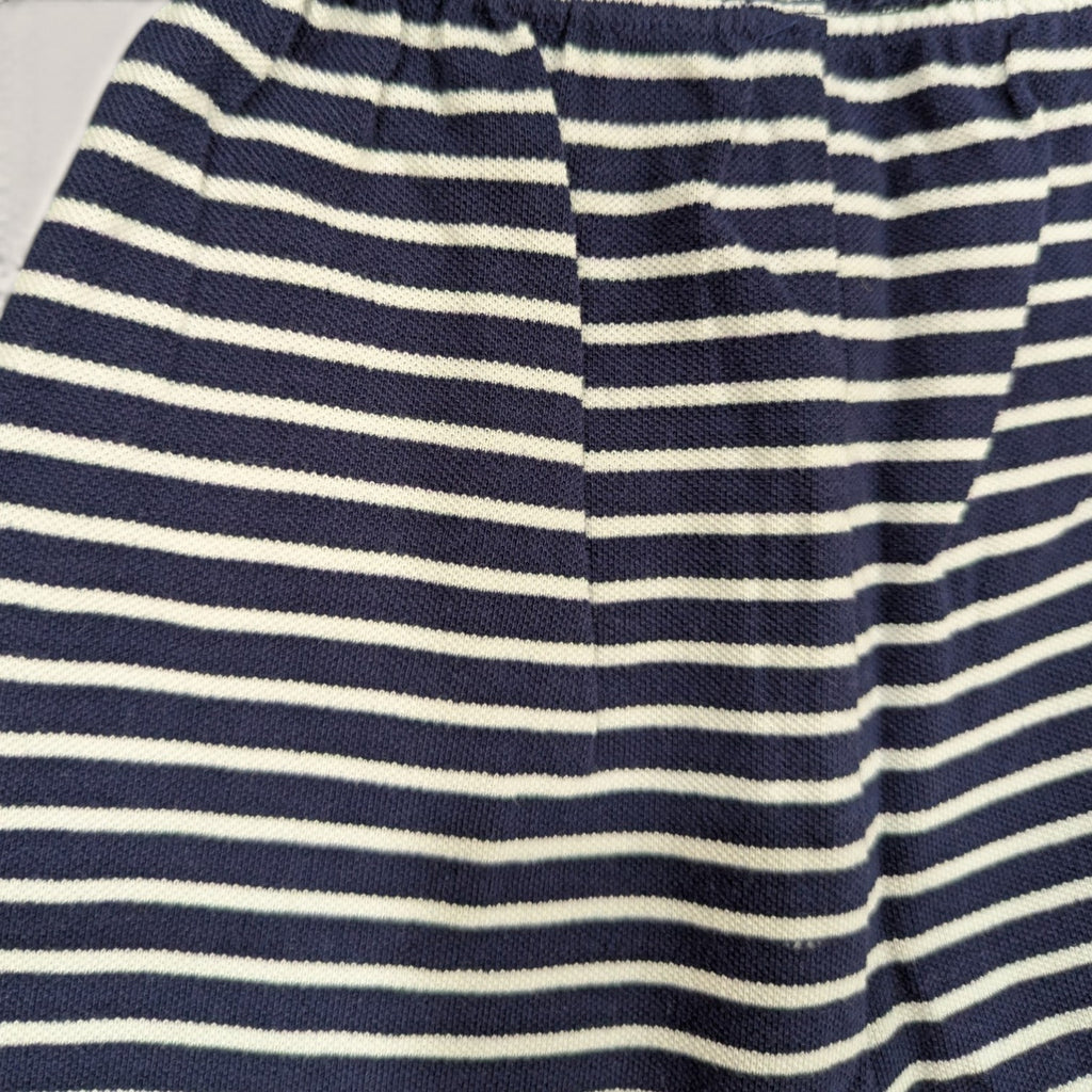 Navy Striped Kids Crew Neck T-Shirt & Shorts Set