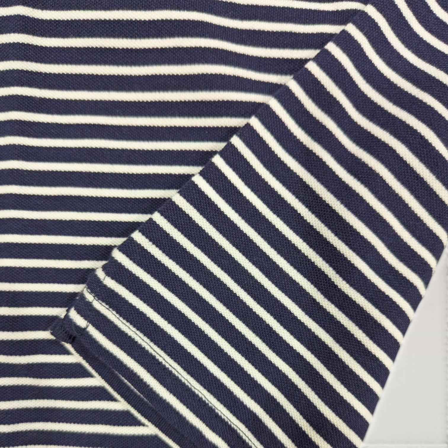 White & Navy Striped Kids Polo Shirt & Shorts Set