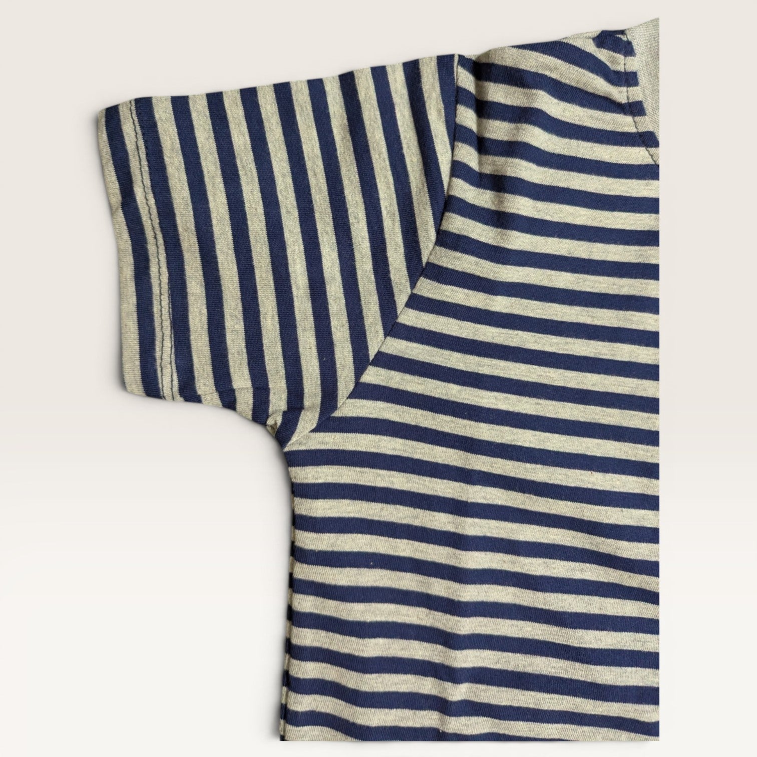 Navy & Grey Striped Jersey Tee-Set