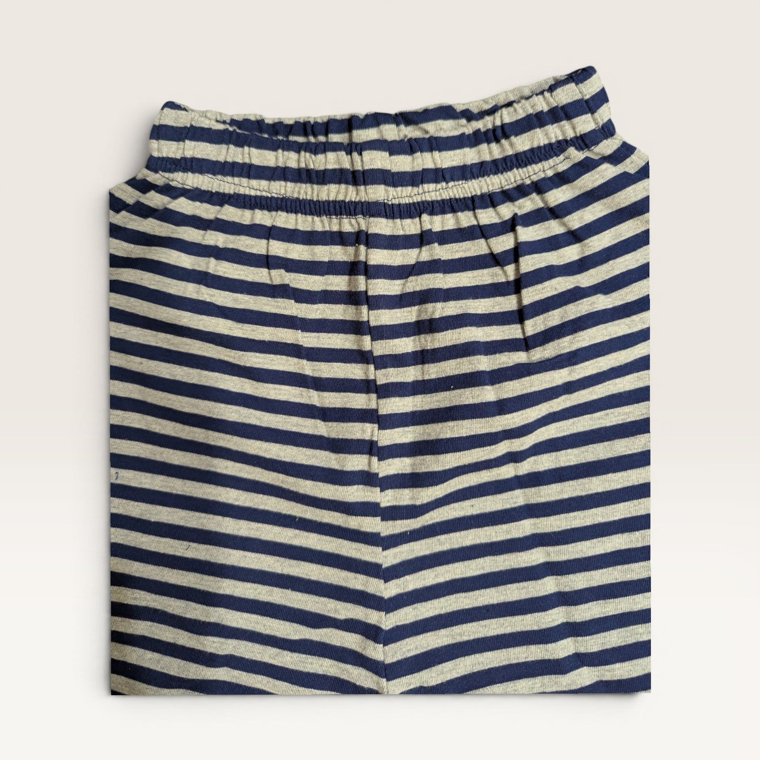 Navy & Grey Striped Jersey Tee-Set